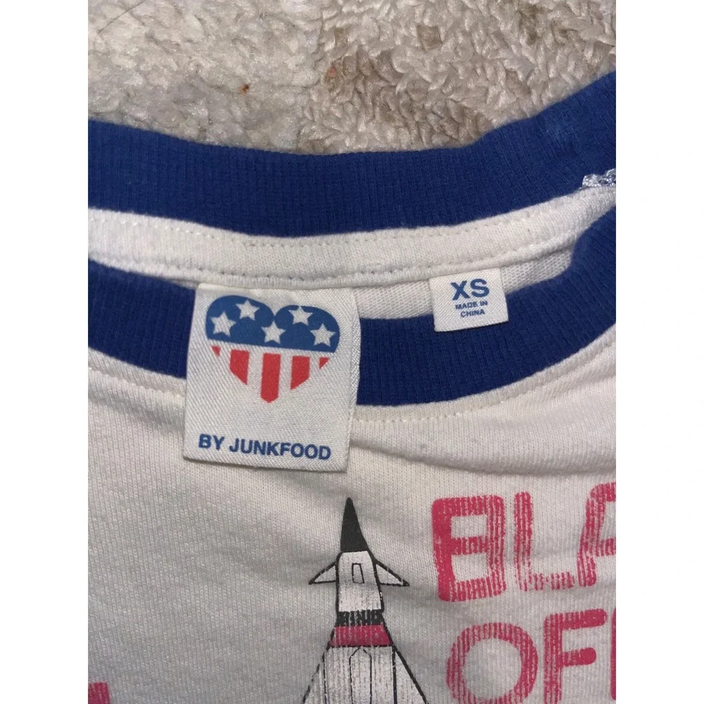 Junk Food Atari Missile Command Ringer Tee XS White Retro Graphic T-Shirt Womens - Picture 3 of 5